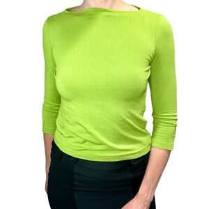 STEFANEL 3/4 Sleeve Open Back Top